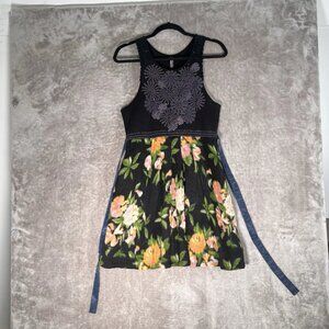 Free People Embroirdered Floral Wool Dress Women’s Size Large